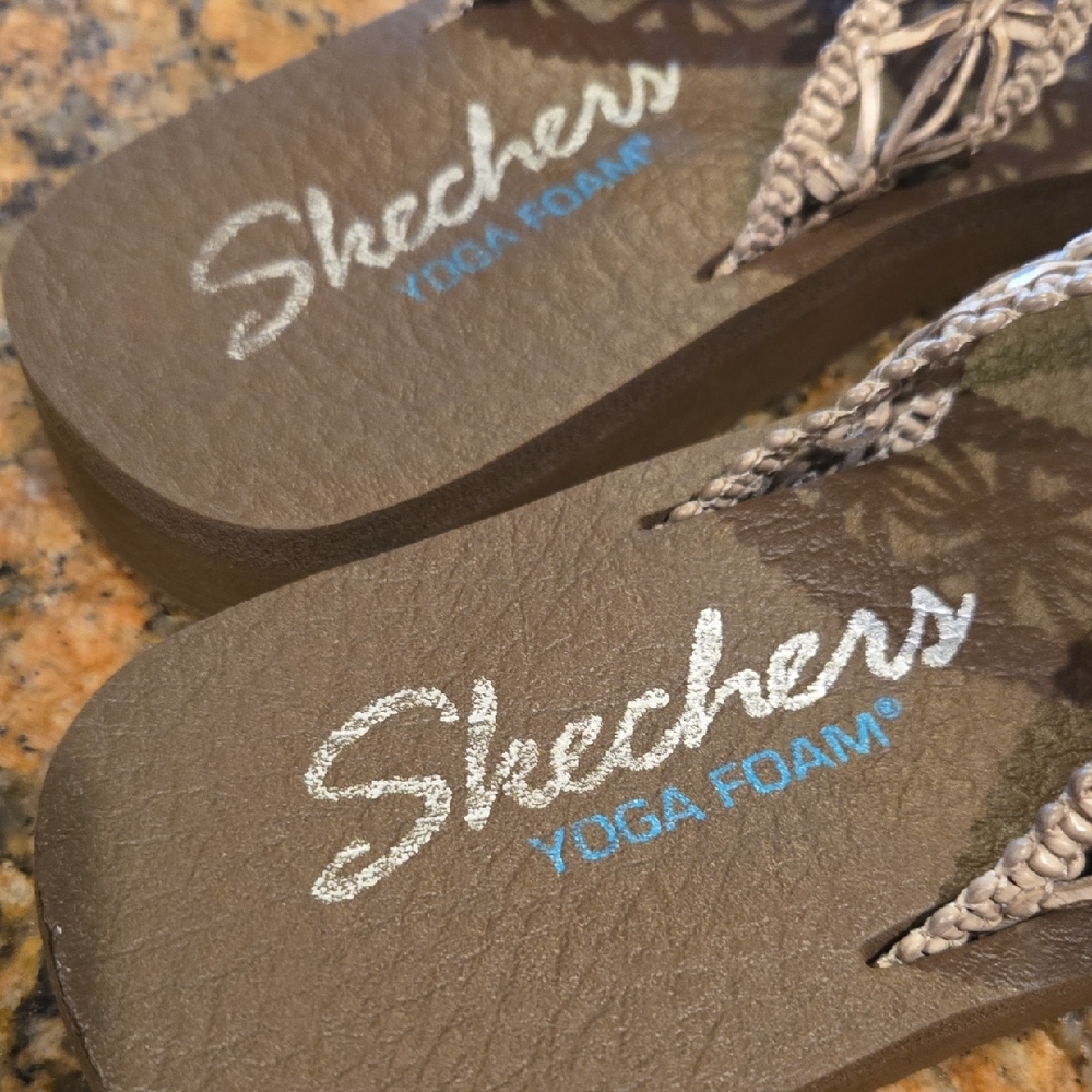 Skechers Brown Sandals with Decorative Embellishments - Picture 2 of 4